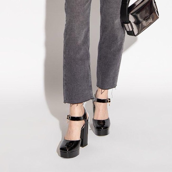 Coach Isabella Ankle-Strap Platform Block-Heel Pumps - Picture 3 of 16